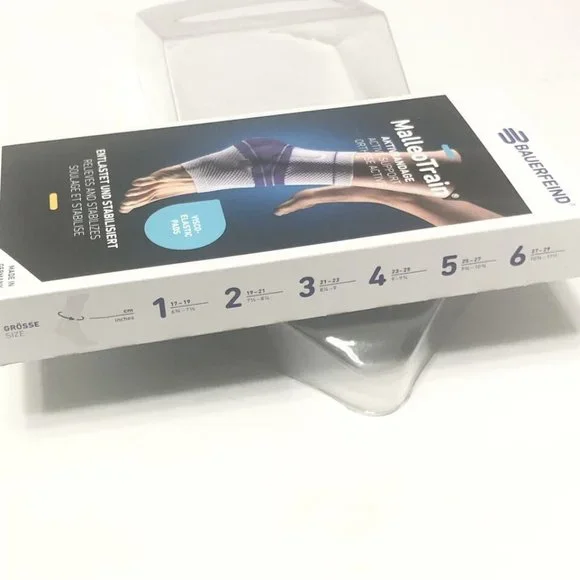 Bauerfeind Malleotrain Left Brace Ankle Support Size 6 Black NEE Bandage Support - Picture 3 of 4